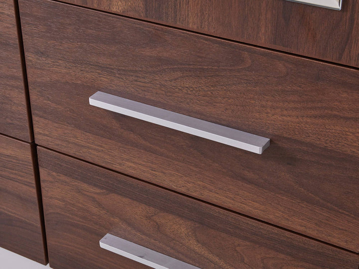 Dia 2 Tone Walnut and white 4 doors wardrobe - Easy Home Furniture