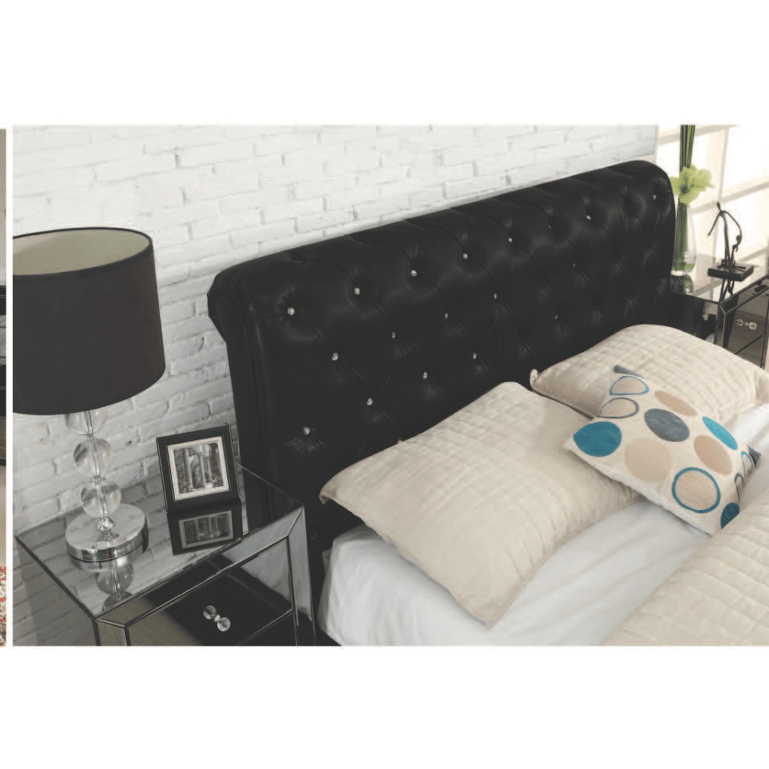Callisto Leather King Bed - DLB Furniture