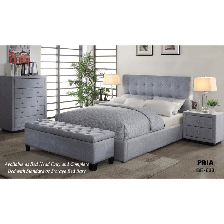 Pria Fabric King Single Bed Frame - DLB Furniture