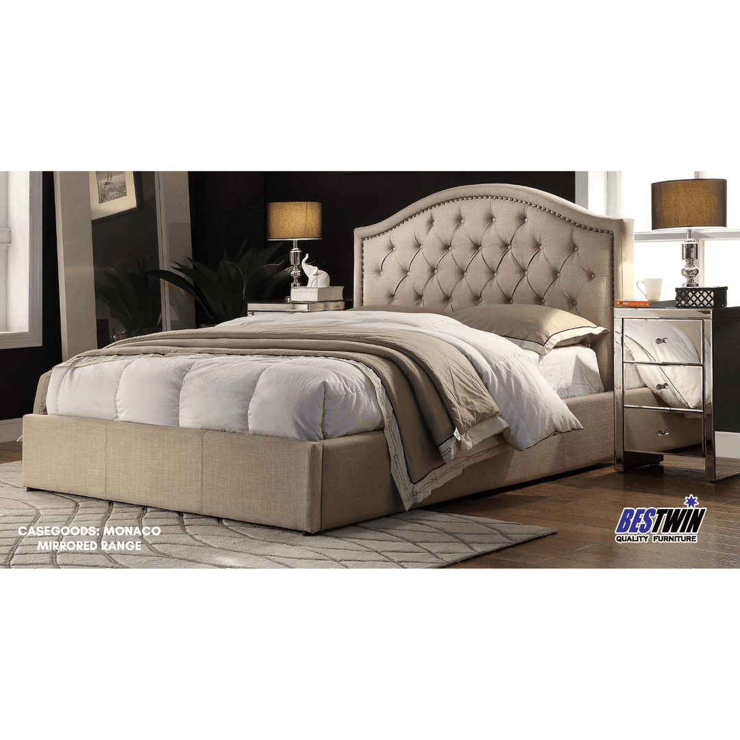 Windsor Fabric King Bed Frame - DLB Furniture