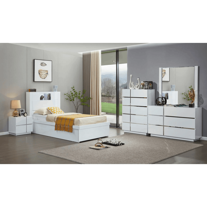 Nevada Modern Gas Lift Platform Bed with Storage,King Single - DLB Furniture
