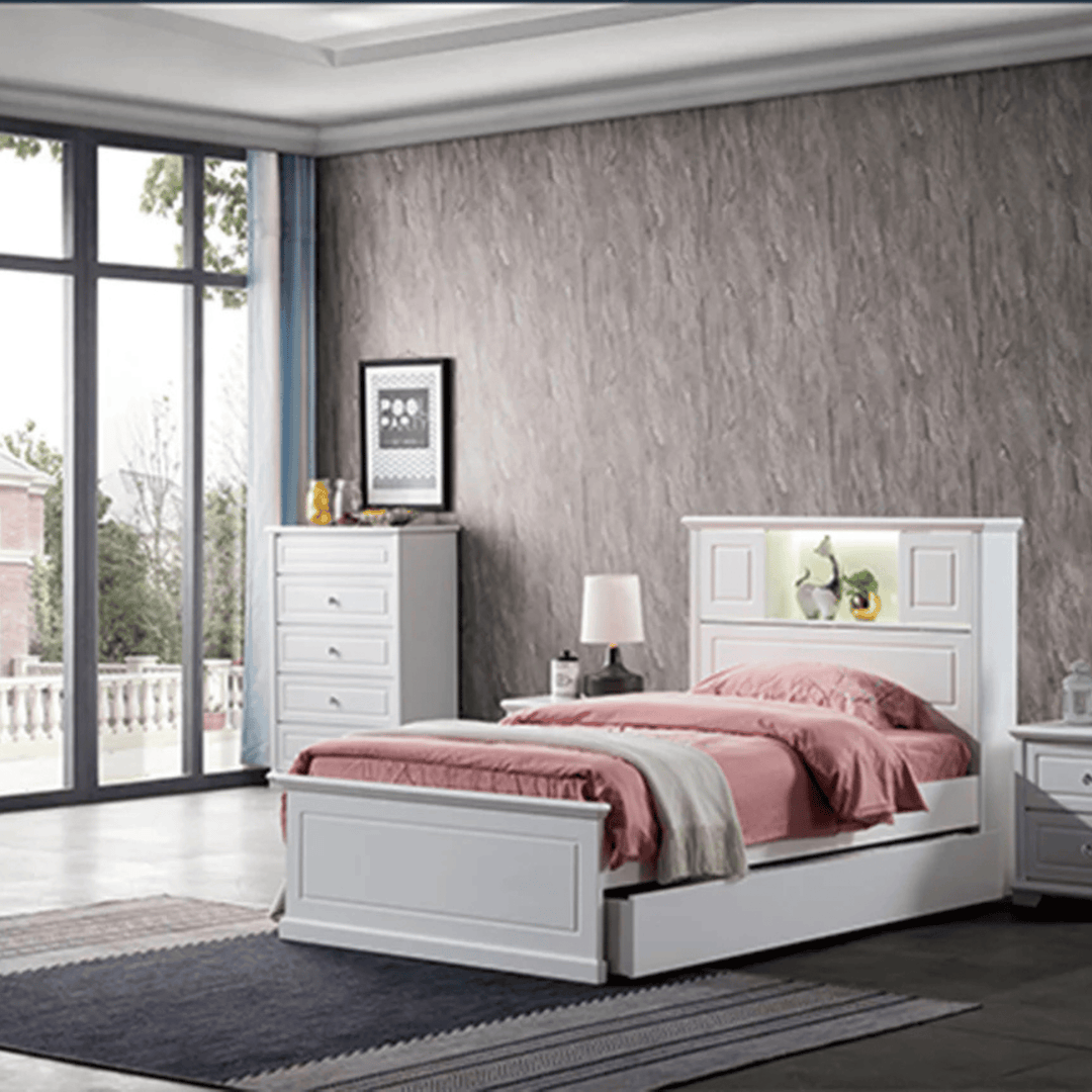 DaVinci Ivory White King Single Bed Frame