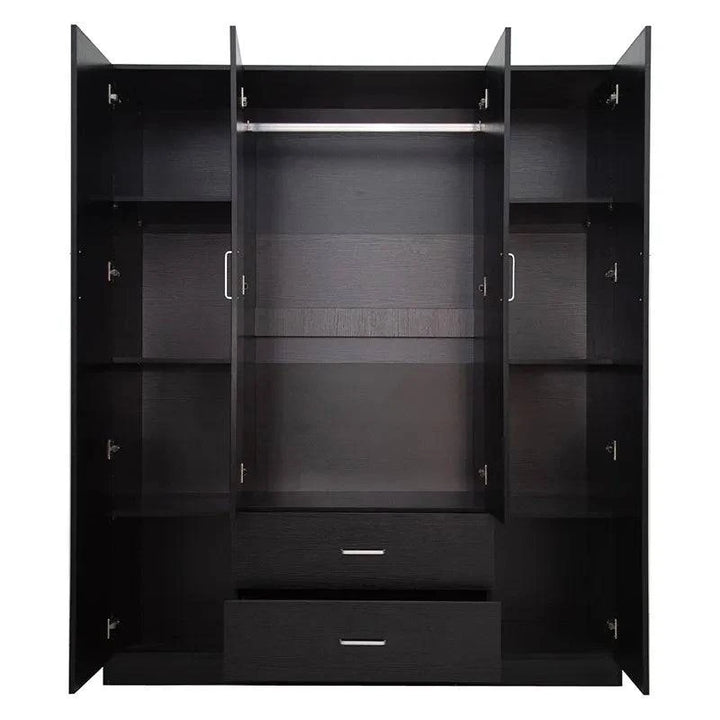 Dia 4 door Wardrobe Black - Easy Home Furniture