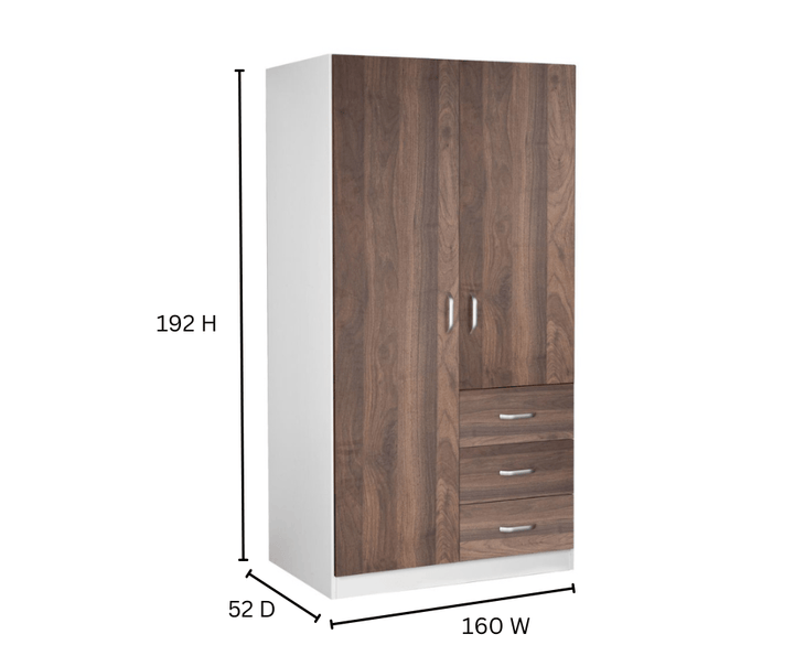 2 door 3 drawer wardrobe