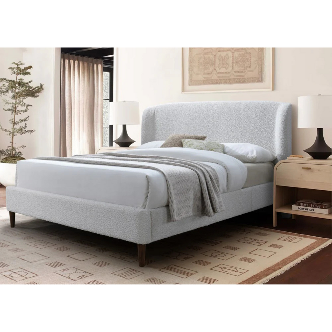 Wool Fabric King Bed Frame - DLB Furniture