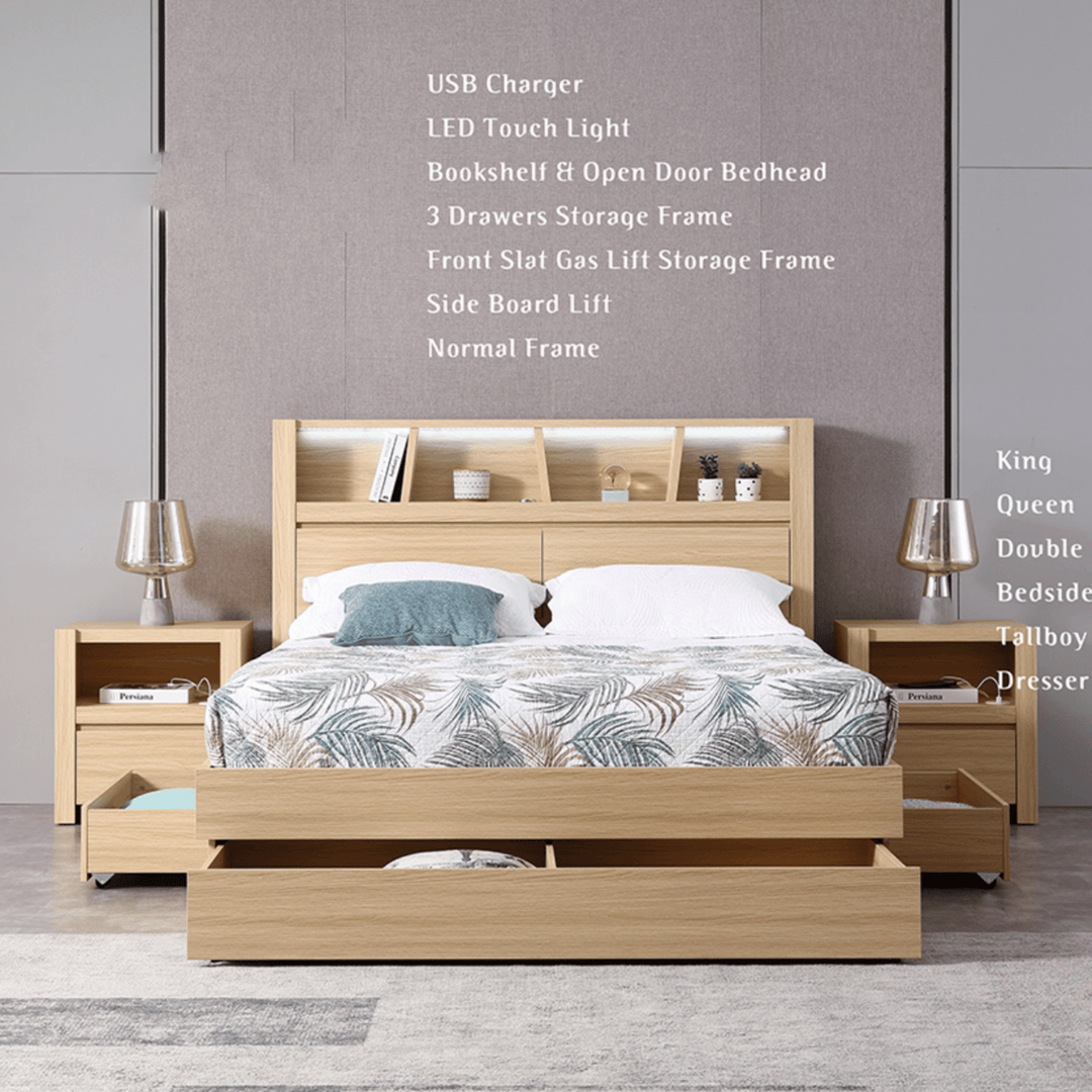 Messa Timber Bed Frame King - DLB Furniture