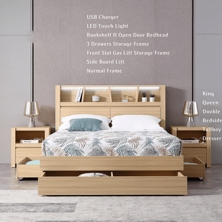 Messa Timber Bed Frame King - DLB Furniture