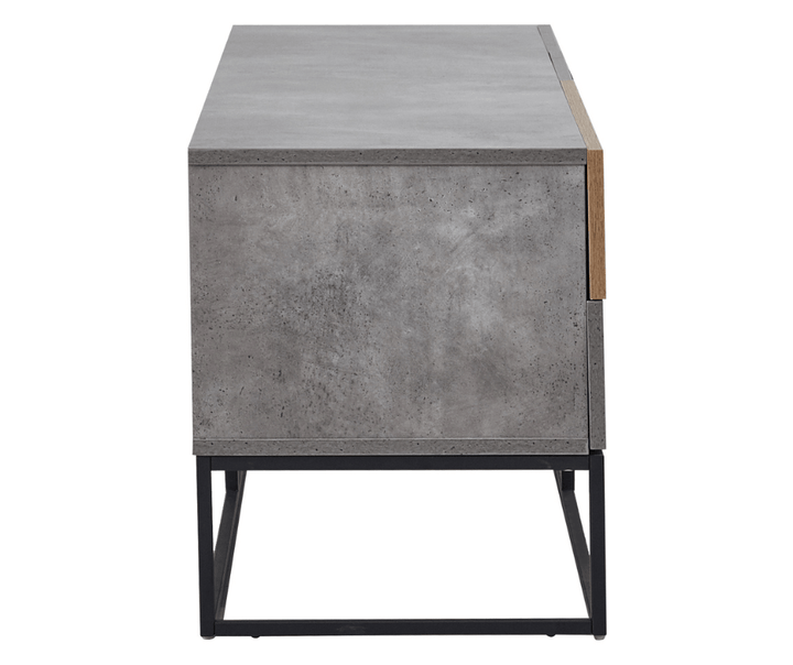 Jay TV Stand - Cement & Dark Oak - DLB Furniture
