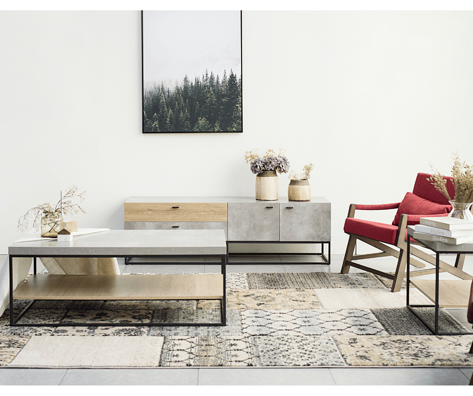 Jay TV Stand - Cement & Dark Oak - DLB Furniture