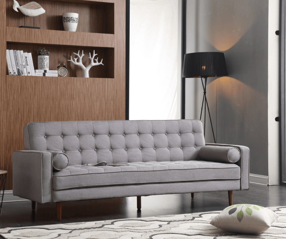 Sofia 3 Seater Sofa Bed - Grey - DLB Furniture