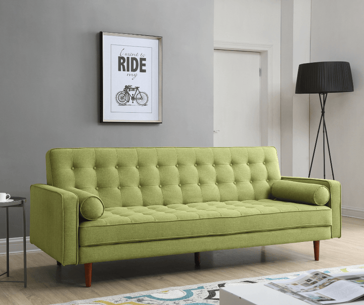 Green Sofia 3 Seater Sofa Bed