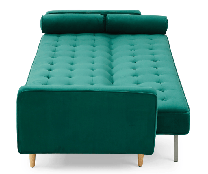 Sofia Sofa Bed 3 Seater - Velvet Green - DLB Furniture