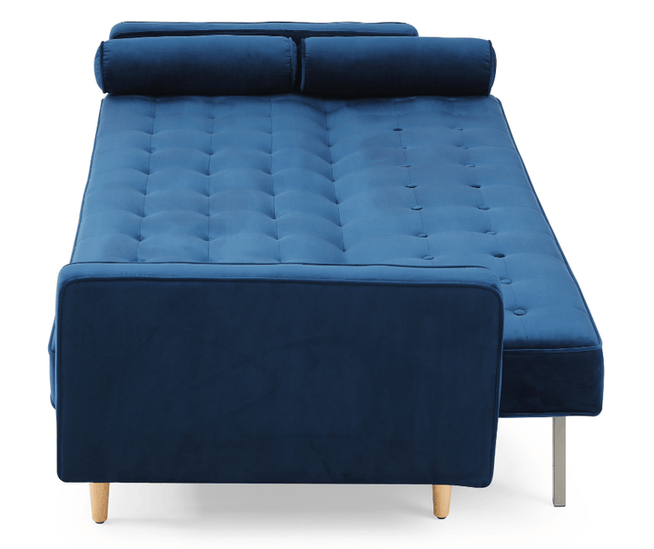 Sofia Sofa Bed 3 Seater - Velvet Blue - DLB Furniture