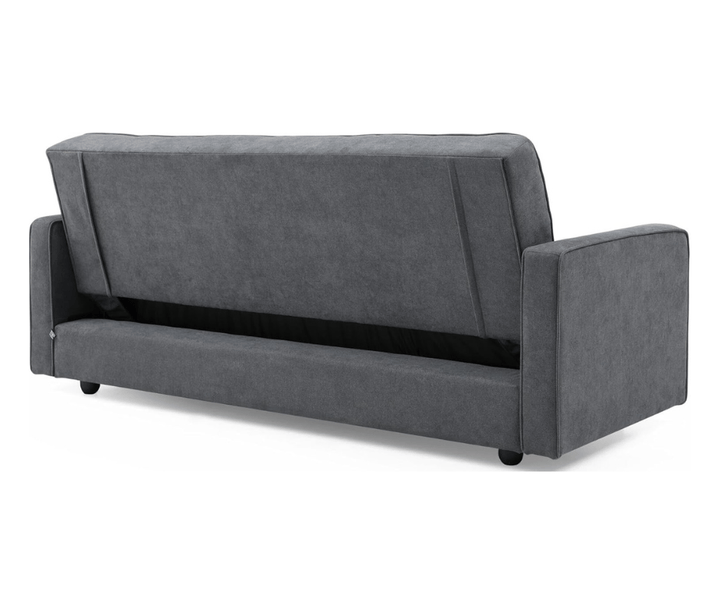 Junny 3 Seater Sofa Bed with Extra Middle Storage - Dark Grey - DLB Furniture