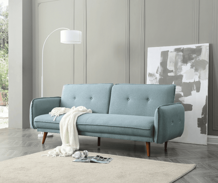 Sarah Sofa Bed SP111-2 - BL838 Light Blue - DLB Furniture