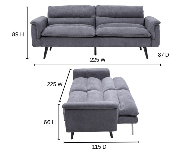 Archie Sofa Bed - Blue - DLB Furniture