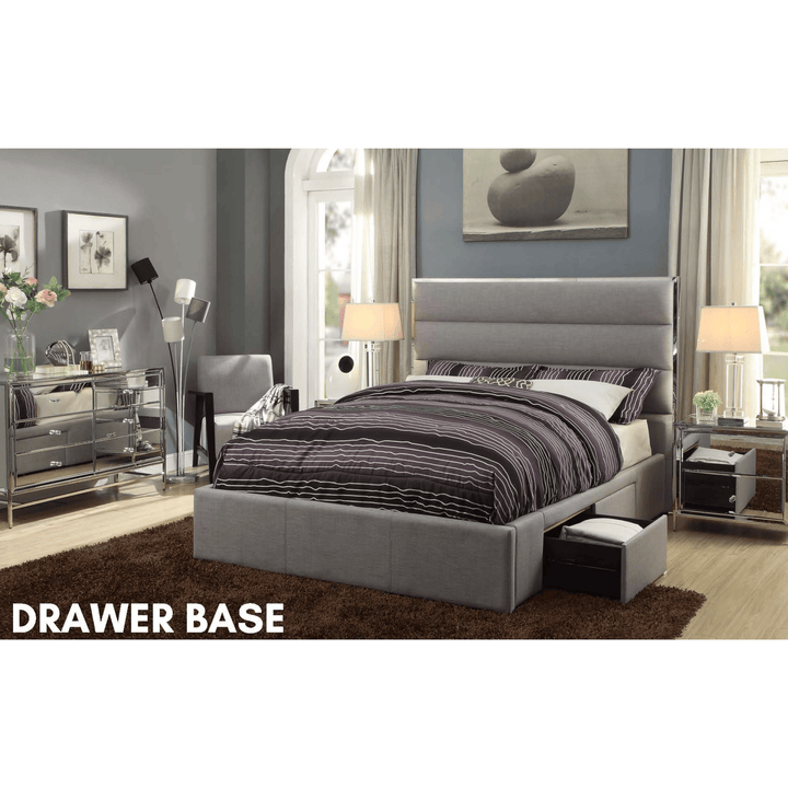 Lewis Fabric King Bed Frame - DLB Furniture