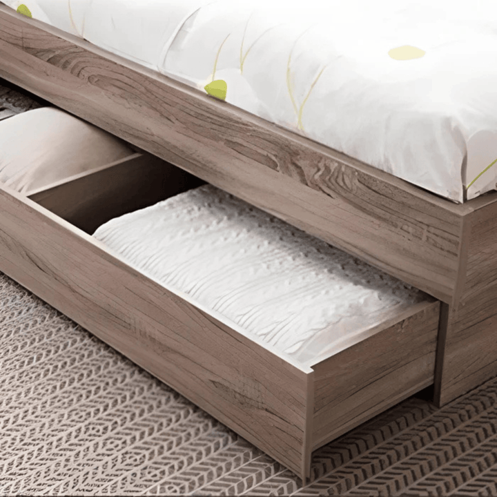 Boston Bed Frame Double Mocha Oak - DLB Furniture