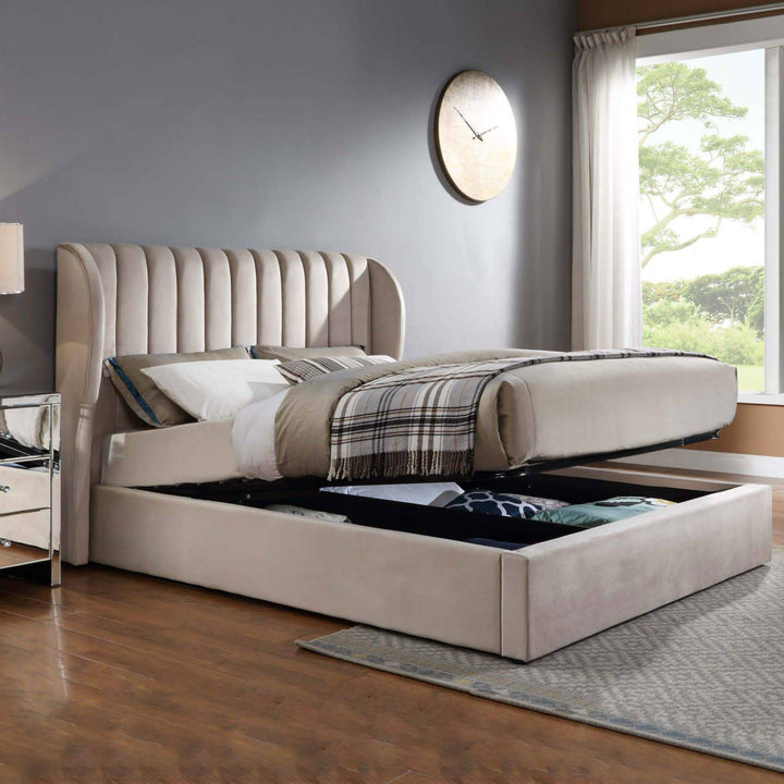 Belair Velvet Bed Frame Queen - DLB Furniture