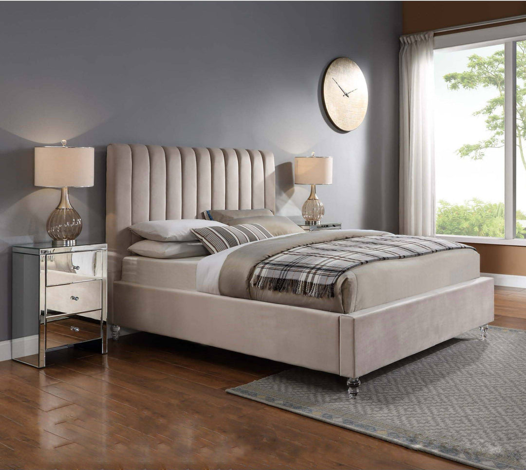 Belair Velvet Bed Frame Queen - DLB Furniture
