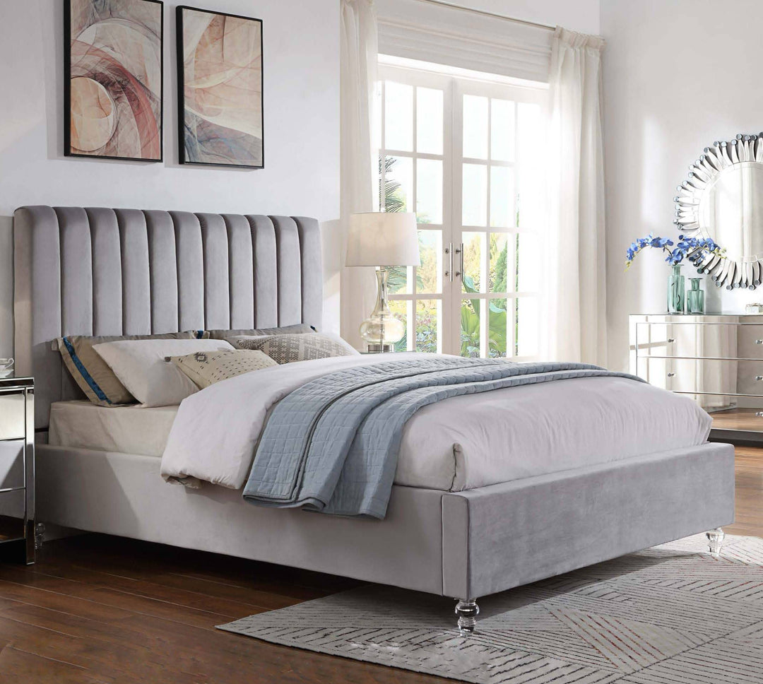 Belair Velvet Bed Frame Queen - DLB Furniture