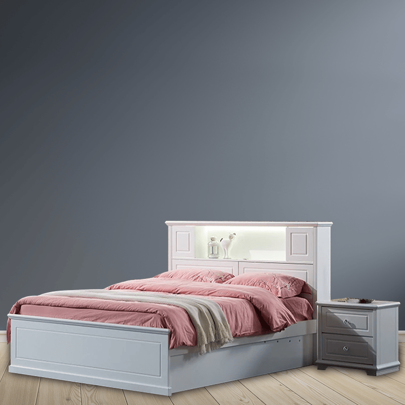 DaVinci Ivory White Bed Frame Queen - DLB Furniture