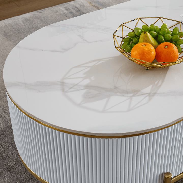 sintered Stone Top Coffee Table oval
