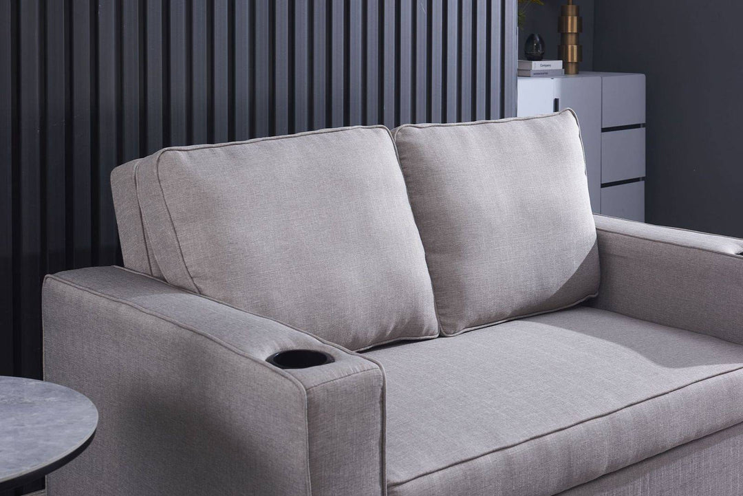 Miles 2 seater Sofa bed - Beige - DLB Furniture