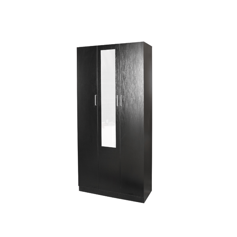 Beli 3 Door Black Wardrobe