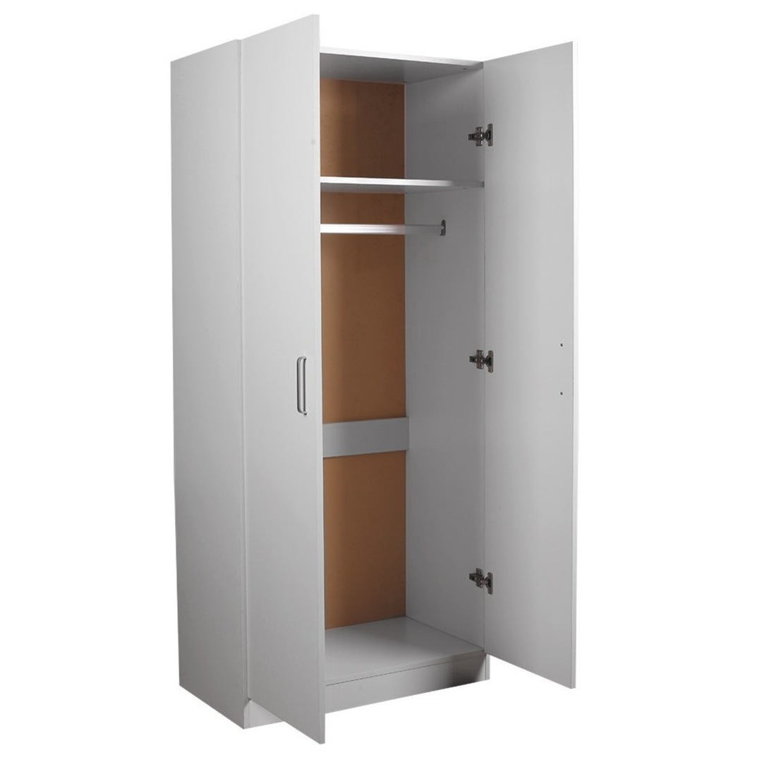 Dia 2 Door Hanging Wardrobe White - Easy Home Furniture