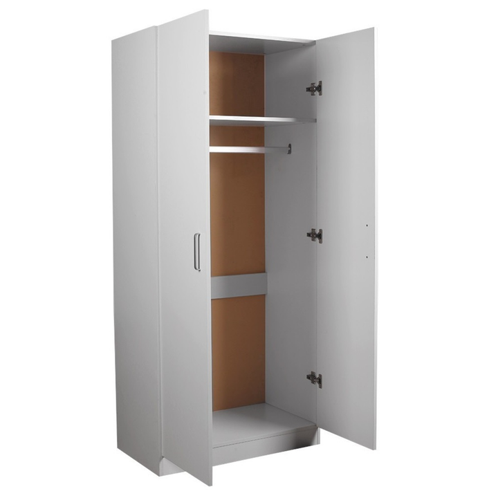 Dia 2 Door Hanging Wardrobe White - Easy Home Furniture