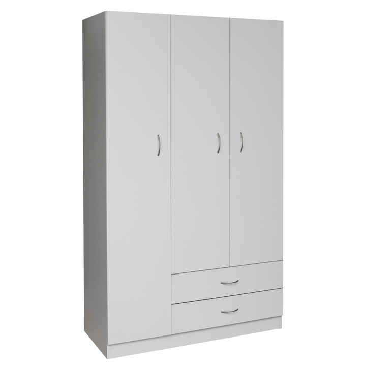 Metis Utility White Wardrobe with drawers - Easy Home Furniture