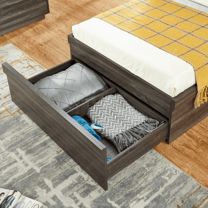 Boston Modern Gas Lift Platform Bed with Storage, King Single - DLB Furniture