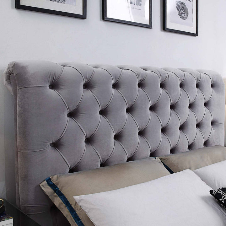 Fredric Velvet Bed Frame Queen - DLB Furniture