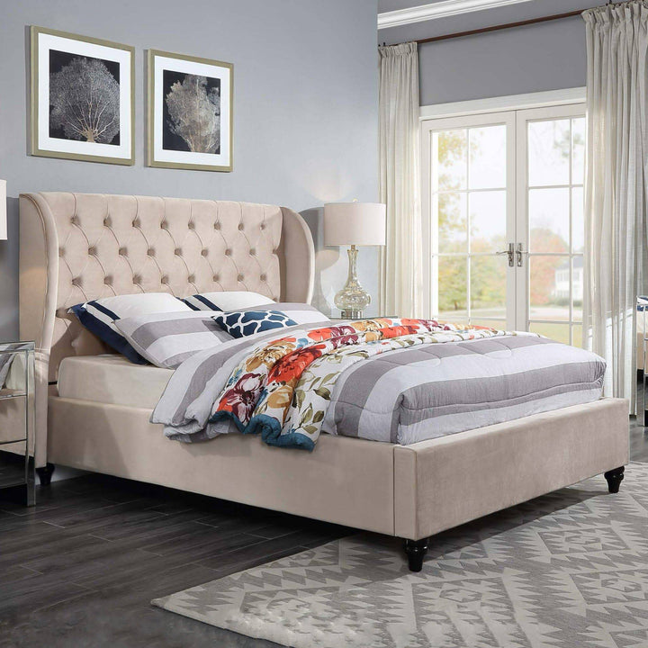 Colima Velvet king Bed Frame - DLB Furniture