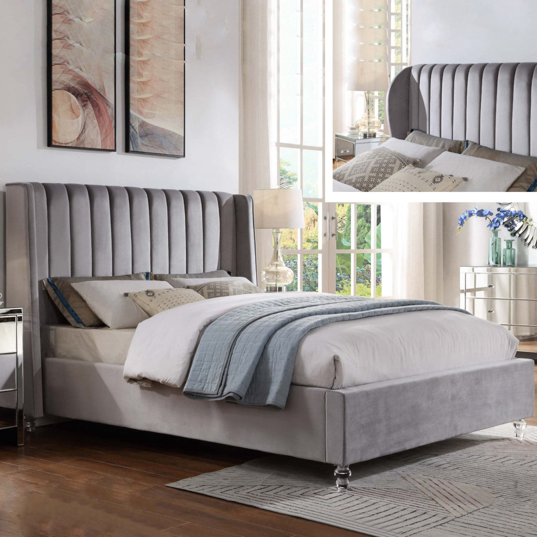 Belair Velvet Bed Frame Queen - DLB Furniture