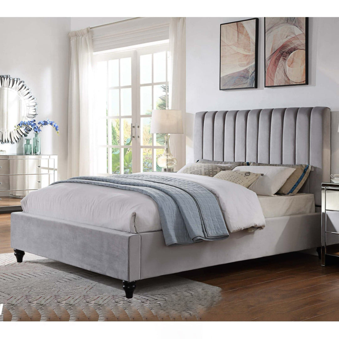 Belair Velvet Bed Frame Queen - DLB Furniture
