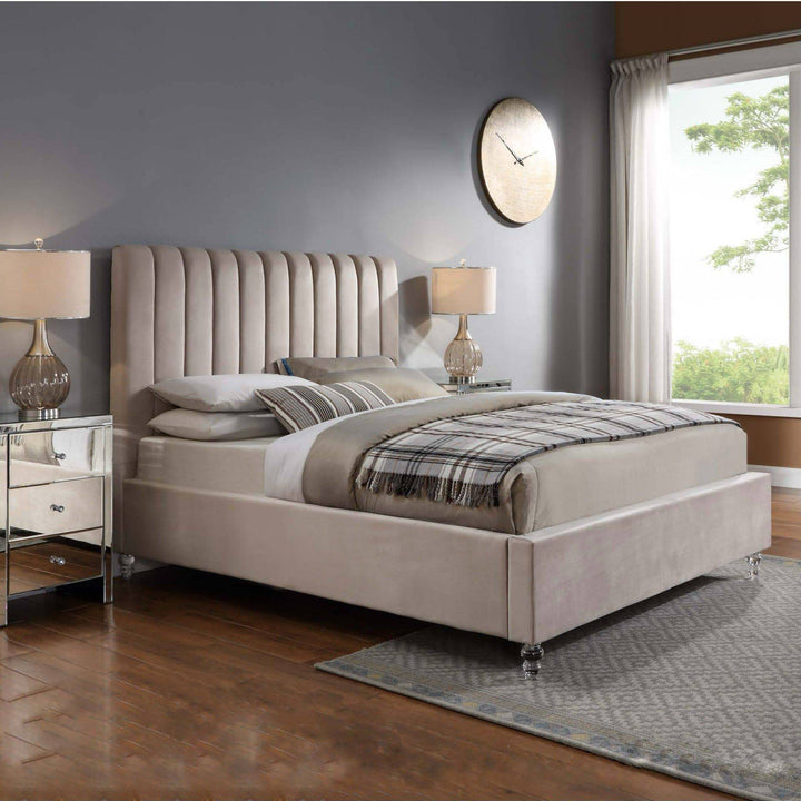 Belair Velvet Queen Bed Frame
