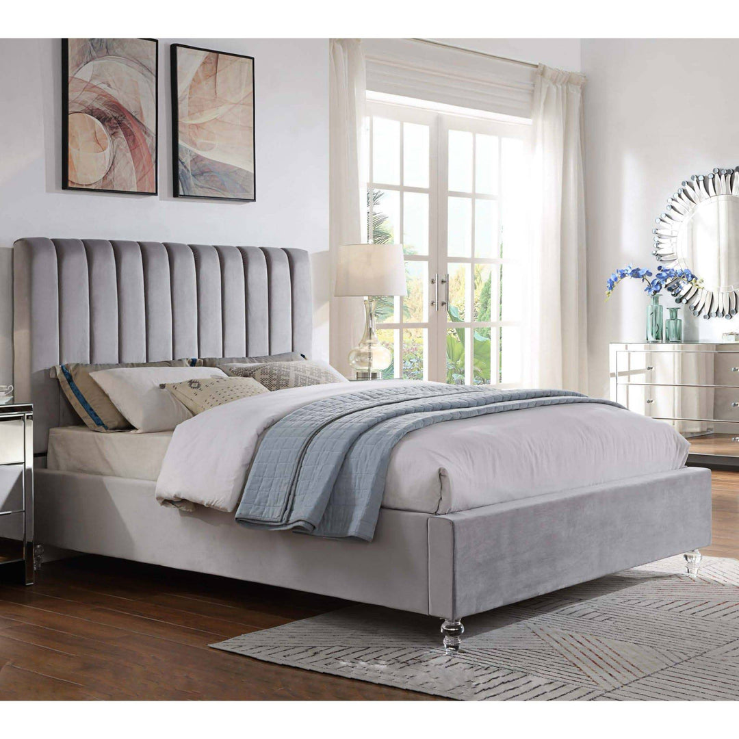 Belair Velvet Bed Frame Queen - DLB Furniture