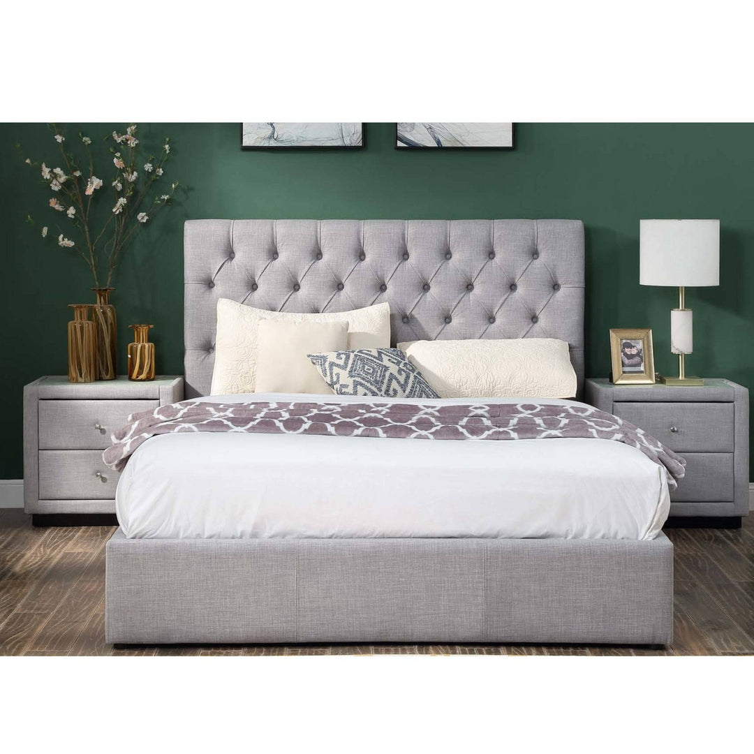 Cameo Fabric Queen Bed - DLB Furniture