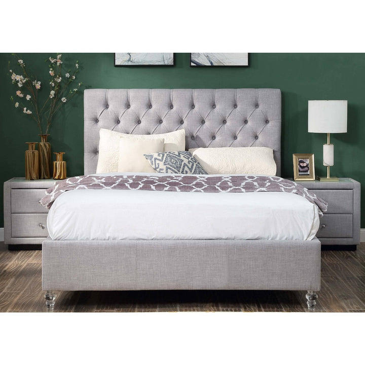 Cameo Fabric Queen Bed - DLB Furniture
