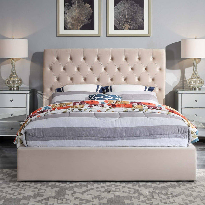 Colima Velvet Queen Bed Frame