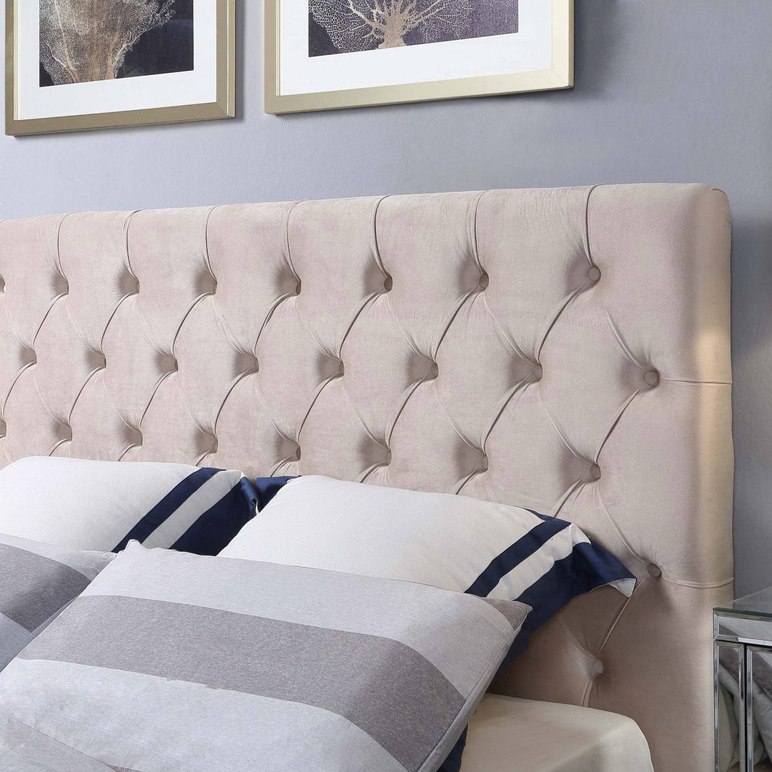 Colima Velvet Queen Bed Frame - DLB Furniture