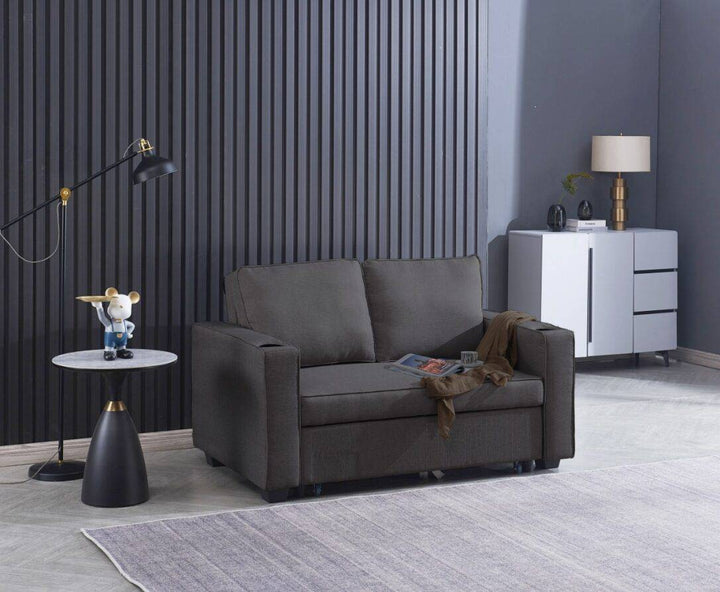 Miles 2 Seater Sofa Bed- Dark Grey - DLB Furniture
