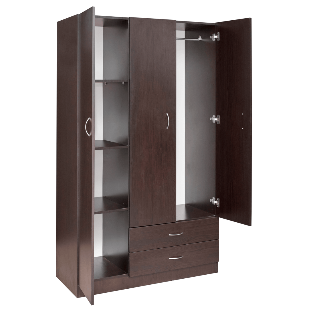 Metis Utility Walnut 3 door wardrobe