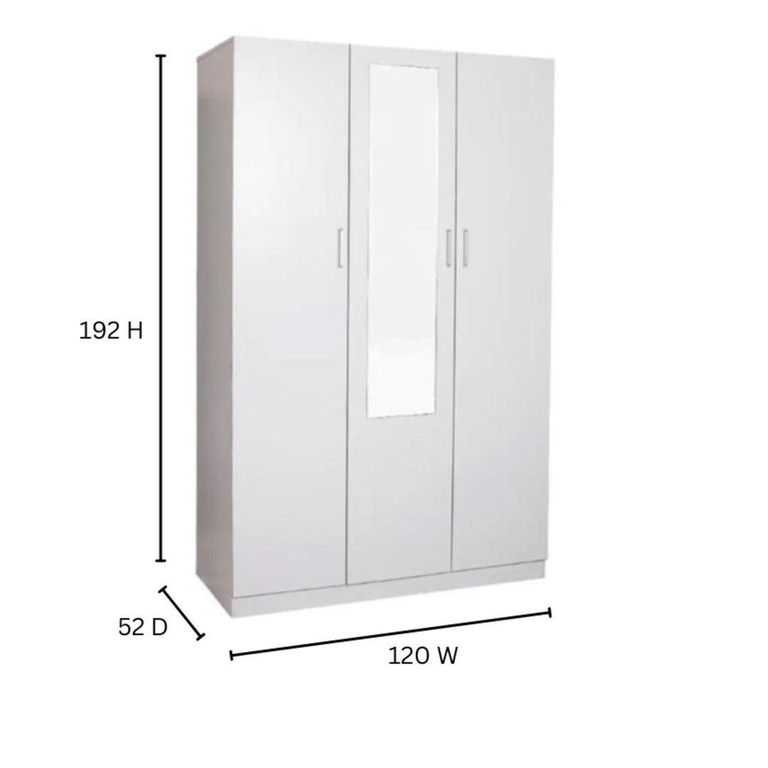 Dia 3 Door Combo Wardrobe White