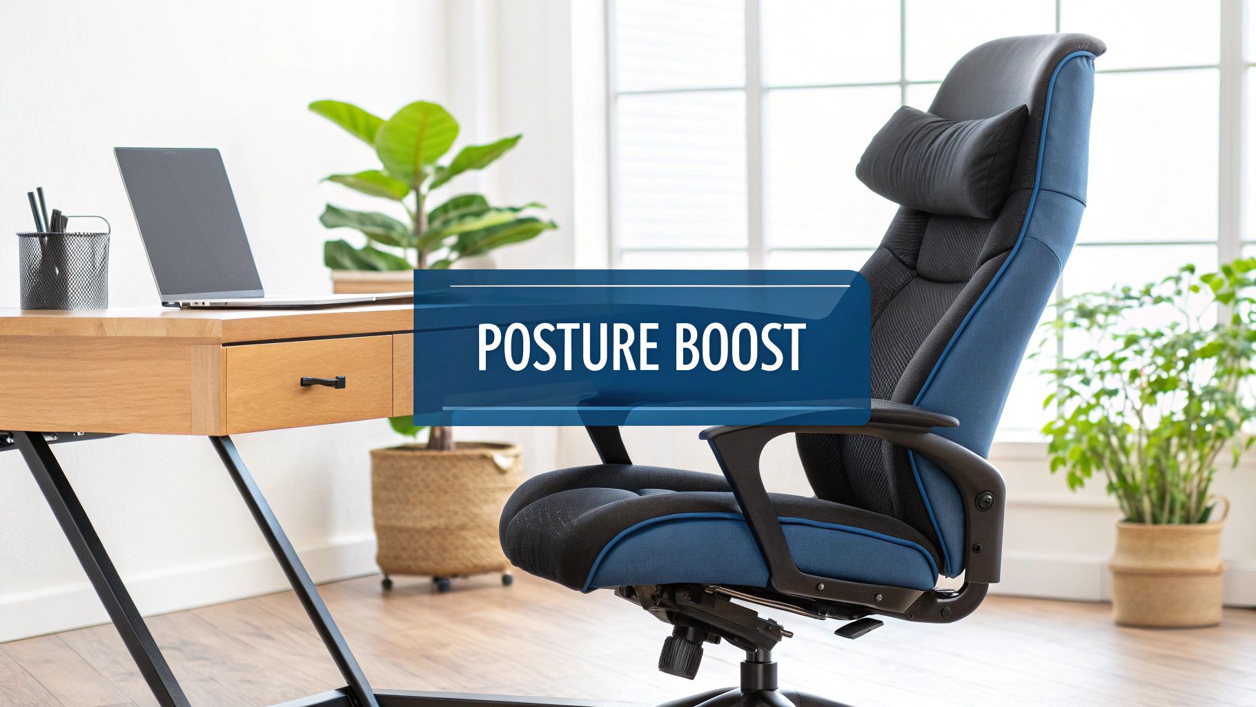 desk chair with leg rest: Boost posture and comfort