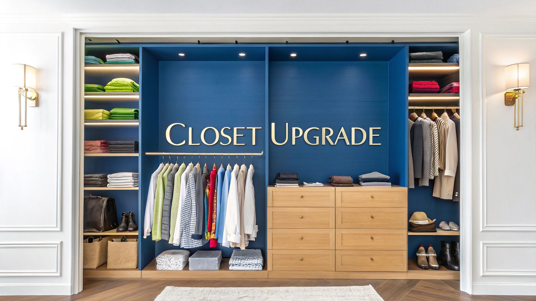 Wardrobe Hanging Shelves | Stylish Closet Organization