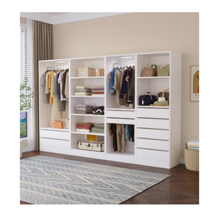 Botany 5 Shelves Wardrobe 800 - White