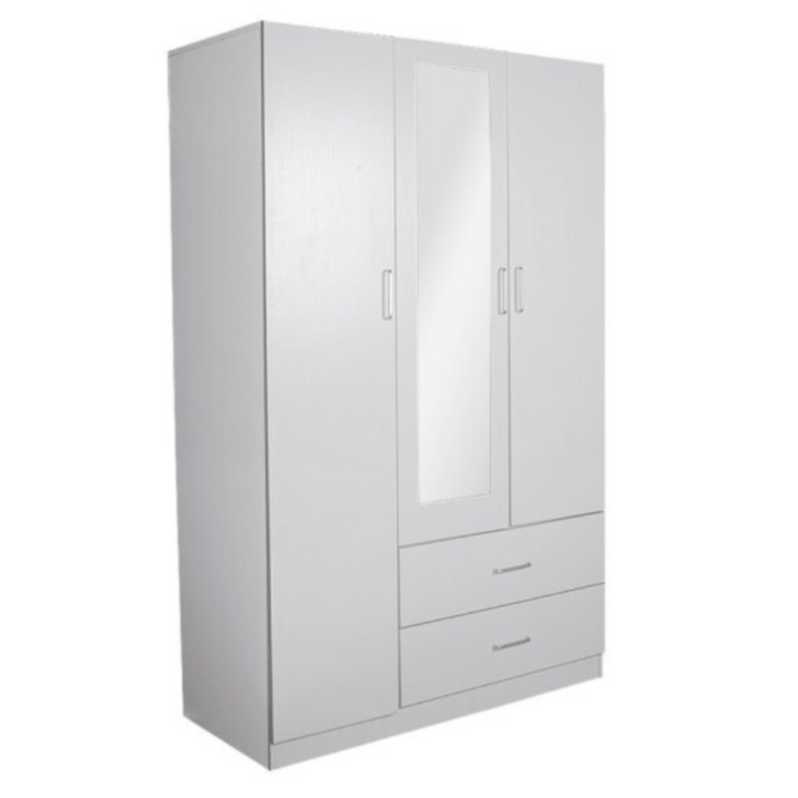 Bali Melamine 3 Doors 2 Drawer White - DLB Furniture